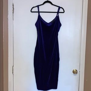 Forever 21 blue velvet dress